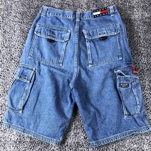 Tommy Hilfiger Shorts- Boys Denim Cargo Relaxed 9" Inseam Summer - size 18